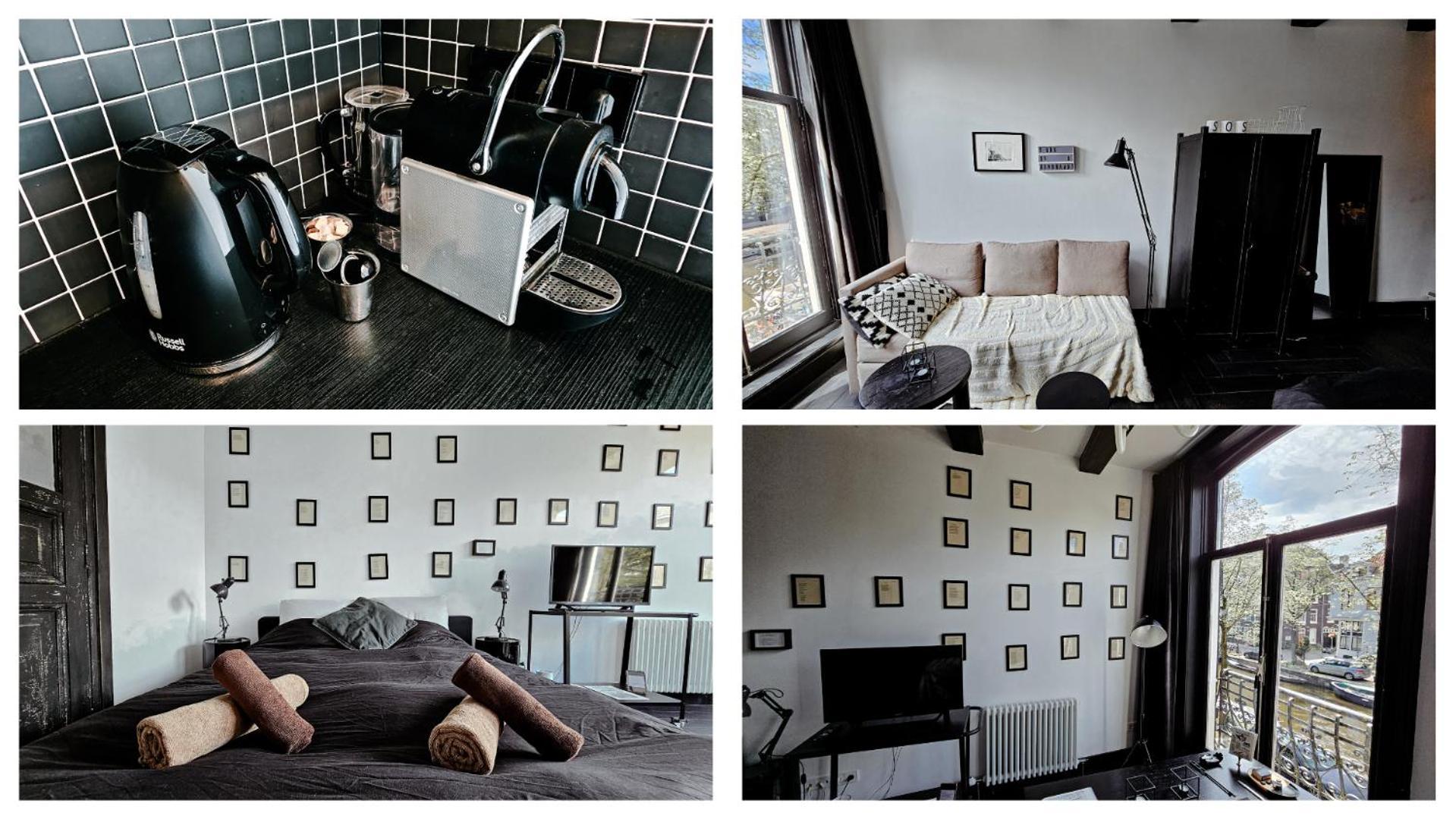 The Black Beauty Private Studio With Canal View From 1799 Amsterdam Ngoại thất bức ảnh